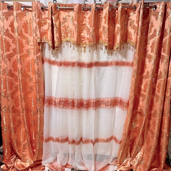 Italian style curtains set 6in1 - Picture 1 of 8